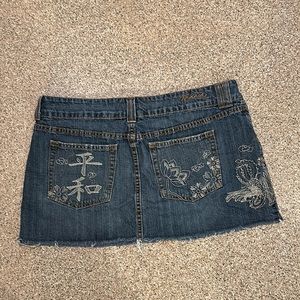 vintage denim miniskirt